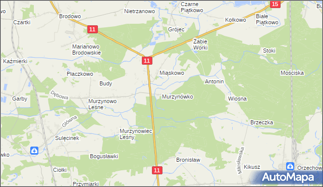 mapa Murzynówko, Murzynówko na mapie Targeo