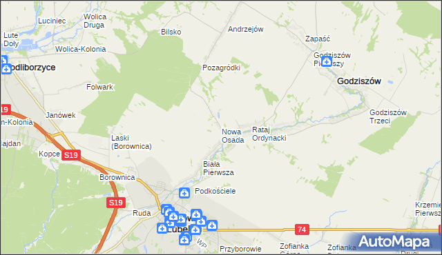 mapa Nowa Osada, Nowa Osada na mapie Targeo