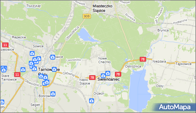 mapa Nowe Chechło, Nowe Chechło na mapie Targeo