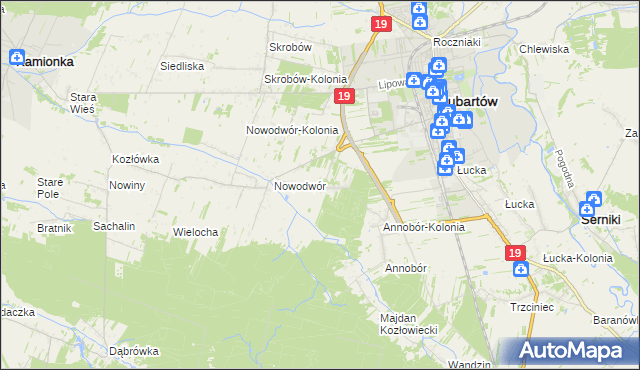 mapa Nowodwór-Piaski, Nowodwór-Piaski na mapie Targeo
