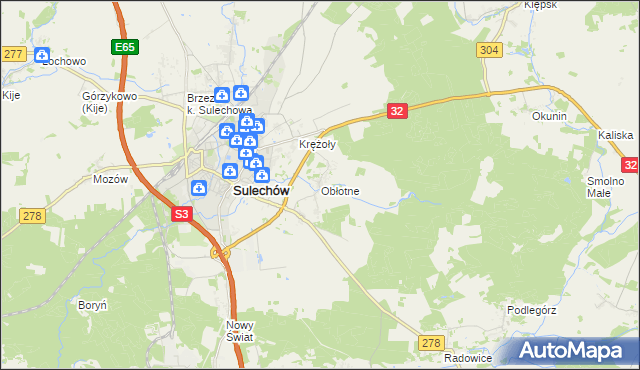 mapa Obłotne, Obłotne na mapie Targeo