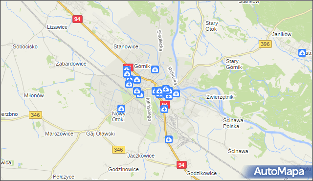 mapa Oława, Oława na mapie Targeo
