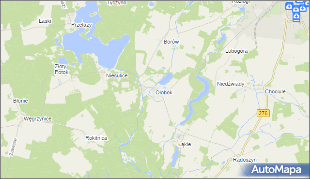 mapa Ołobok gmina Skąpe, Ołobok gmina Skąpe na mapie Targeo