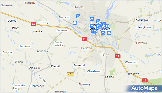 mapa Pętkowo, Pętkowo na mapie Targeo