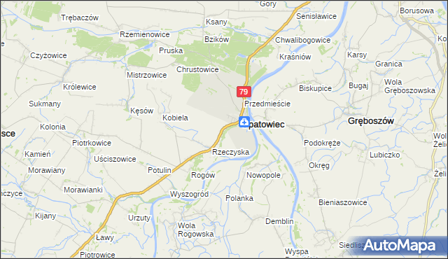 mapa Podskale gmina Opatowiec, Podskale gmina Opatowiec na mapie Targeo