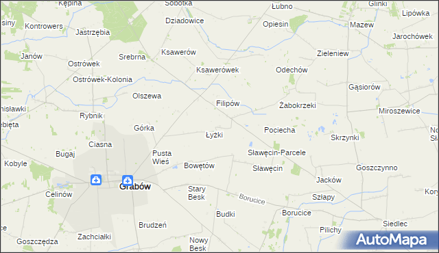 mapa Potrzasków, Potrzasków na mapie Targeo
