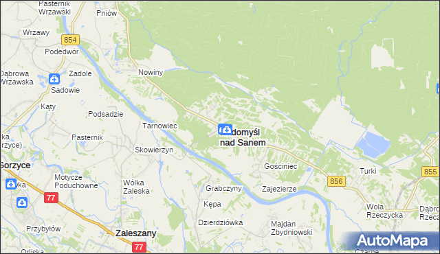 mapa Radomyśl nad Sanem, Radomyśl nad Sanem na mapie Targeo