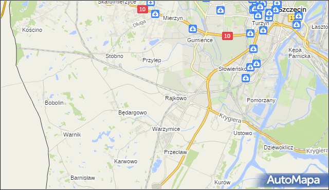 mapa Rajkowo, Rajkowo na mapie Targeo