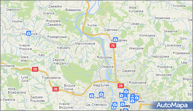 mapa Rdziostów, Rdziostów na mapie Targeo