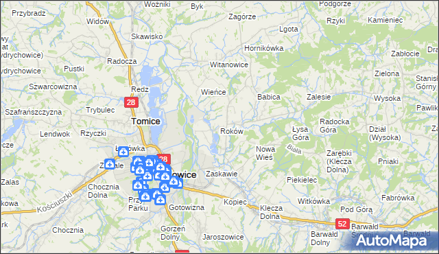 mapa Roków, Roków na mapie Targeo