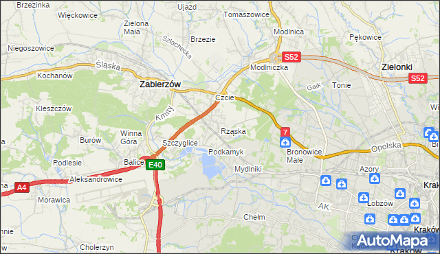 mapa Rząska, Rząska na mapie Targeo