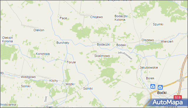 mapa Skalimowo, Skalimowo na mapie Targeo