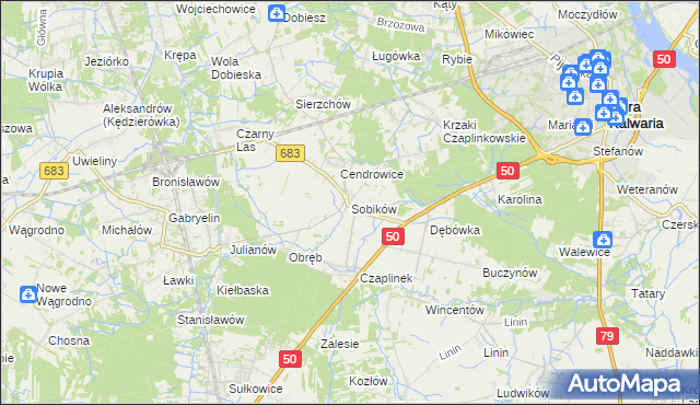 mapa Sobików, Sobików na mapie Targeo