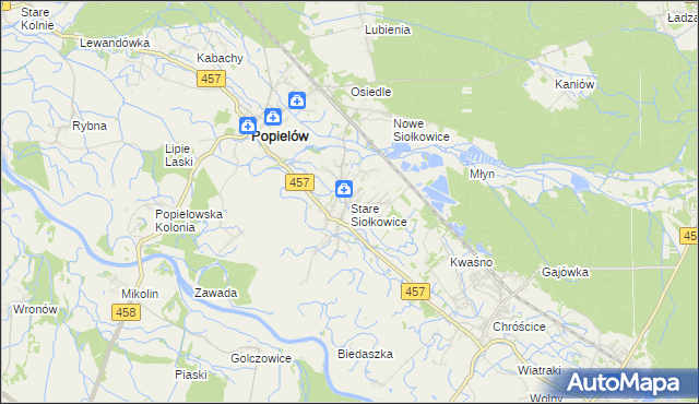 mapa Stare Siołkowice, Stare Siołkowice na mapie Targeo