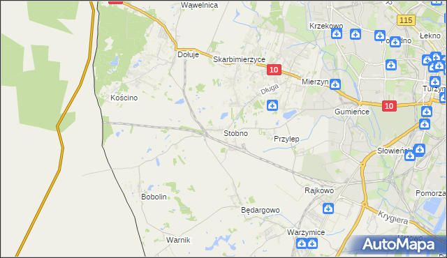 mapa Stobno gmina Kołbaskowo, Stobno gmina Kołbaskowo na mapie Targeo