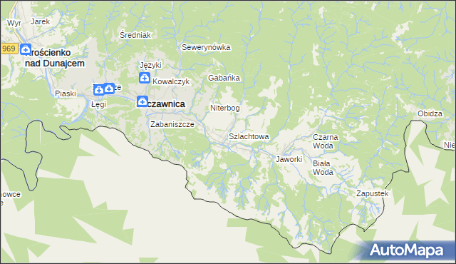 mapa Szlachtowa, Szlachtowa na mapie Targeo