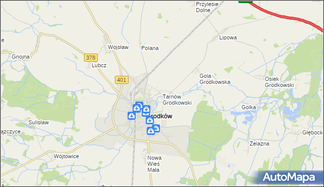 mapa Tarnów Grodkowski, Tarnów Grodkowski na mapie Targeo