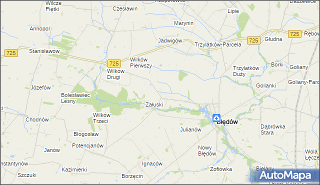 mapa Tomczyce gmina Błędów, Tomczyce gmina Błędów na mapie Targeo