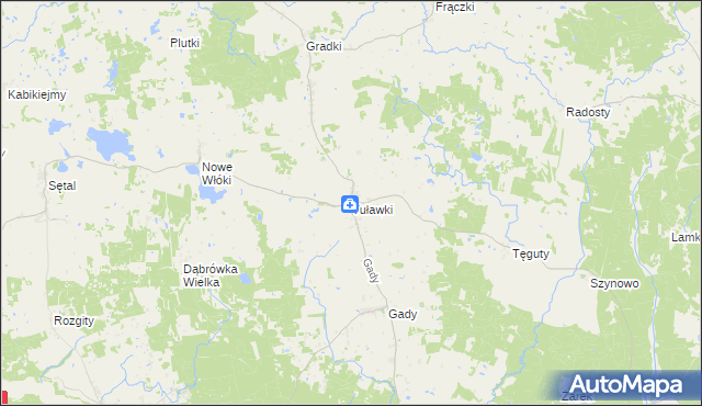 mapa Tuławki, Tuławki na mapie Targeo