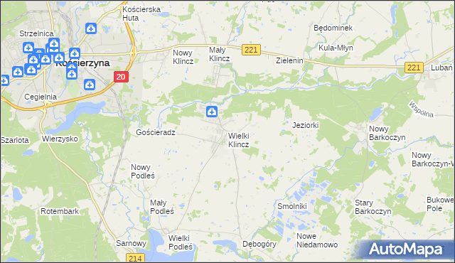 mapa Wielki Klincz, Wielki Klincz na mapie Targeo