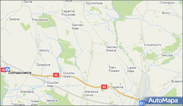 mapa Wierzbica Dolna gmina Wołczyn, Wierzbica Dolna gmina Wołczyn na mapie Targeo