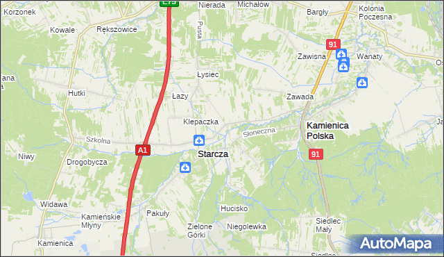 mapa Własna, Własna na mapie Targeo