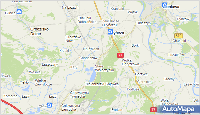 mapa Wólka Małkowa, Wólka Małkowa na mapie Targeo