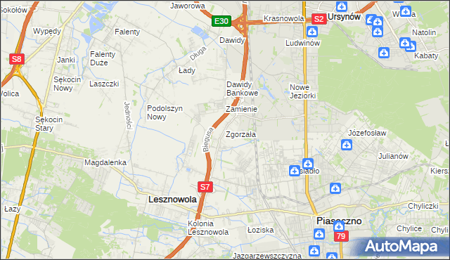 mapa Zgorzała, Zgorzała na mapie Targeo