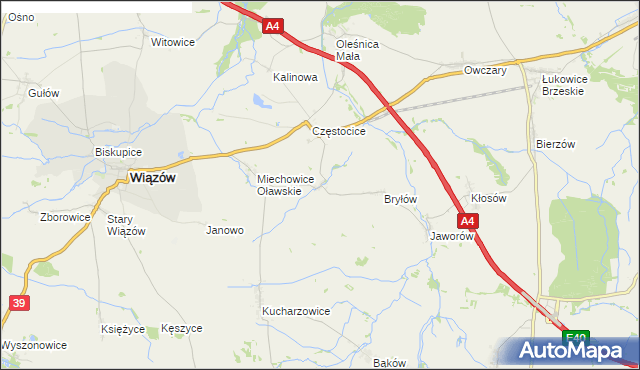 mapa Bryłówek, Bryłówek na mapie Targeo