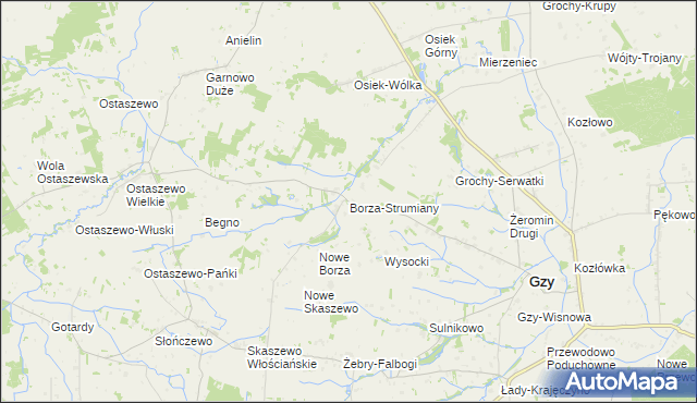 mapa Borza-Strumiany, Borza-Strumiany na mapie Targeo