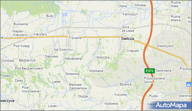 mapa Woliczka, Woliczka na mapie Targeo