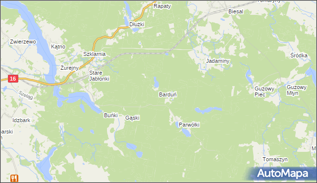mapa Barduń, Barduń na mapie Targeo