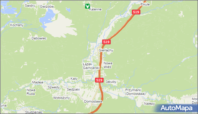 mapa Łążek Ordynacki, Łążek Ordynacki na mapie Targeo