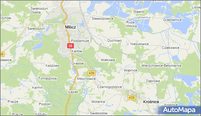 mapa Wałkowa, Wałkowa na mapie Targeo