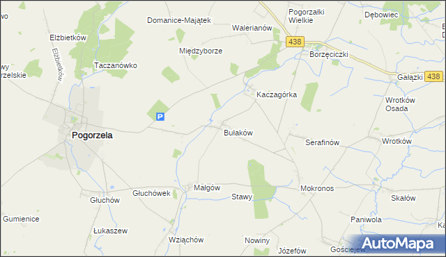 mapa Bułaków, Bułaków na mapie Targeo