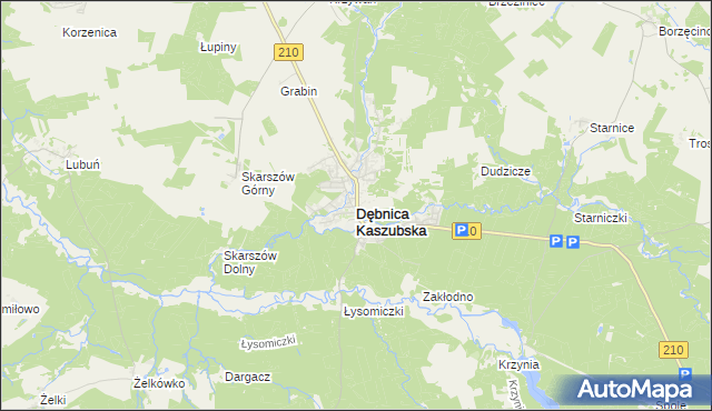 mapa Dębnica Kaszubska, Dębnica Kaszubska na mapie Targeo