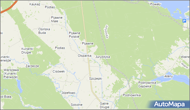 mapa Juryzdyka, Juryzdyka na mapie Targeo