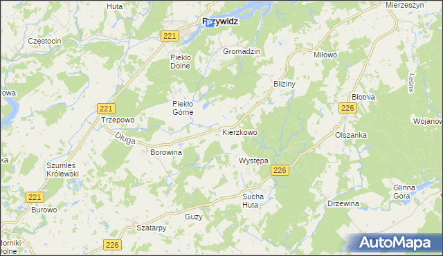 mapa Kierzkowo gmina Przywidz, Kierzkowo gmina Przywidz na mapie Targeo