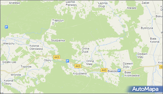 mapa Orlina Duża, Orlina Duża na mapie Targeo