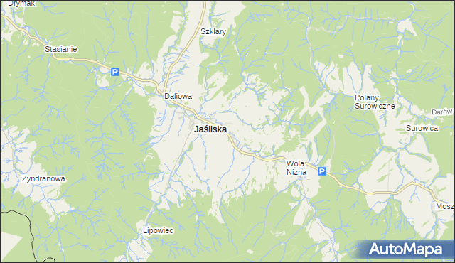 mapa Posada Jaśliska, Posada Jaśliska na mapie Targeo