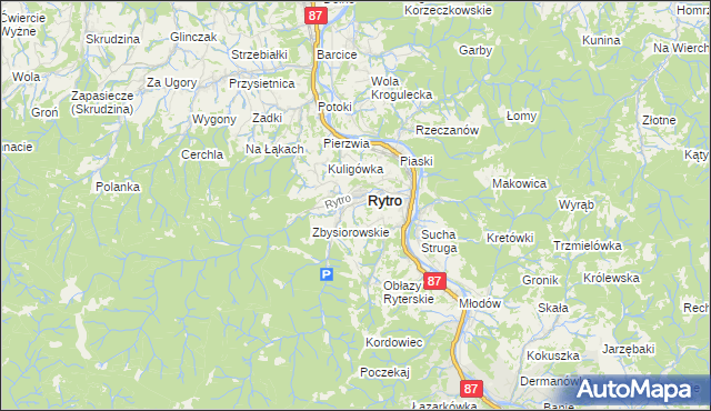 mapa Roztoka Ryterska, Roztoka Ryterska na mapie Targeo