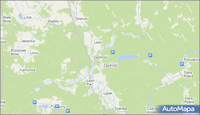 mapa Sarnia Góra gmina Osie, Sarnia Góra gmina Osie na mapie Targeo