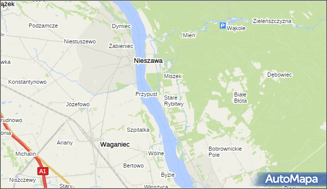 mapa Stare Rybitwy, Stare Rybitwy na mapie Targeo