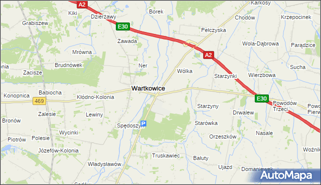 mapa Stary Gostków, Stary Gostków na mapie Targeo