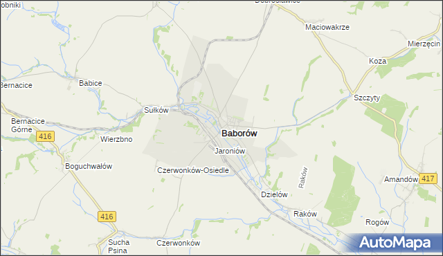 mapa Baborów, Baborów na mapie Targeo