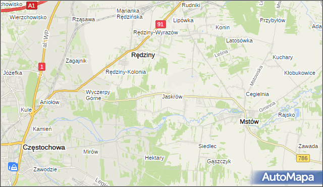 mapa Jaskrów, Jaskrów na mapie Targeo