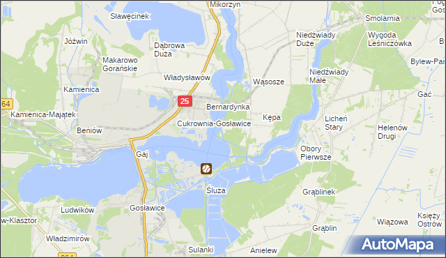 mapa Chmielnik gmina Ślesin, Chmielnik gmina Ślesin na mapie Targeo