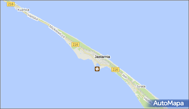 mapa Jastarnia, Jastarnia na mapie Targeo