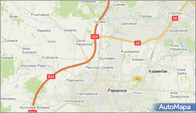 mapa Szynkielew, Szynkielew na mapie Targeo