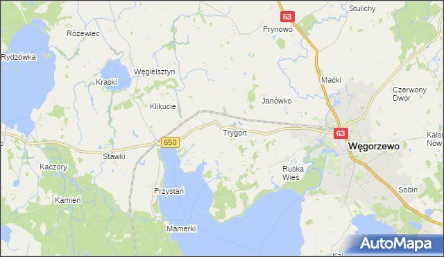 mapa Trygort, Trygort na mapie Targeo